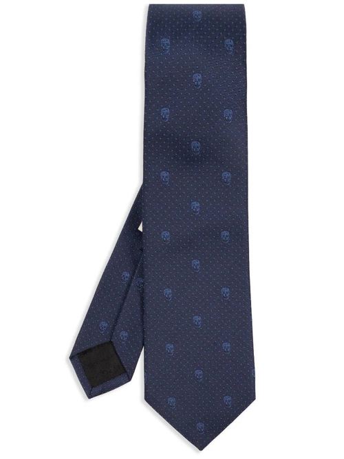 Blue fabric tie ALEXANDER MCQUEEN | 1657244Q0534268